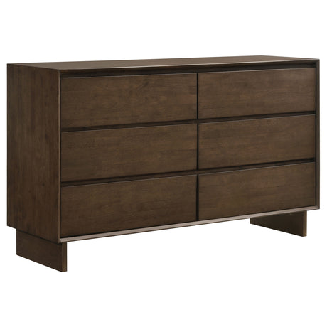 Glenwood 6-drawer Dresser Cabinet Warm Brown - Home Elegance USA