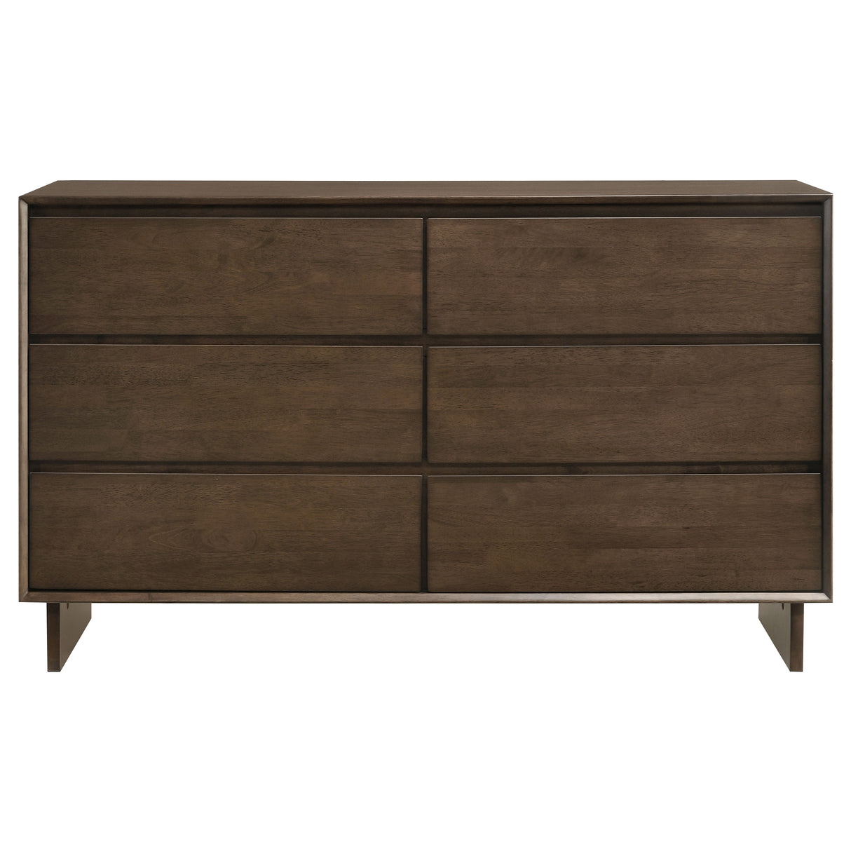 Glenwood 6-drawer Dresser Cabinet Warm Brown - Home Elegance USA