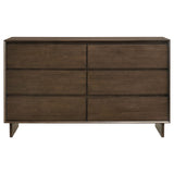 Glenwood 6-drawer Dresser Cabinet Warm Brown - Home Elegance USA
