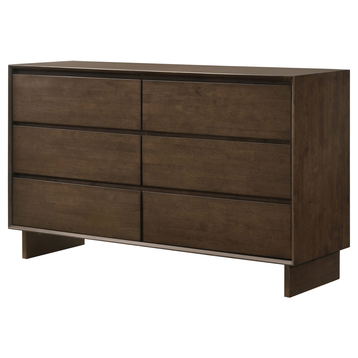 Glenwood 6-drawer Dresser Cabinet Warm Brown - Home Elegance USA