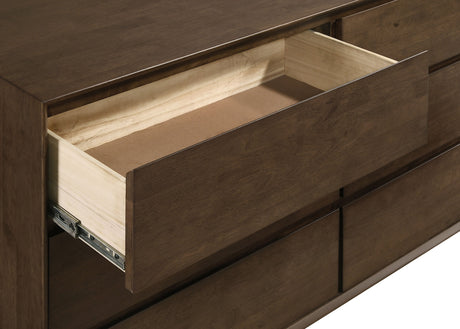 Glenwood 6-drawer Dresser Cabinet Warm Brown - Home Elegance USA