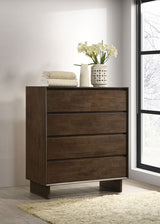 Glenwood 4-drawer Chest of Drawers Warm Brown - Home Elegance USA