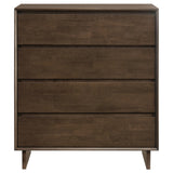 Glenwood 4-drawer Chest of Drawers Warm Brown - Home Elegance USA