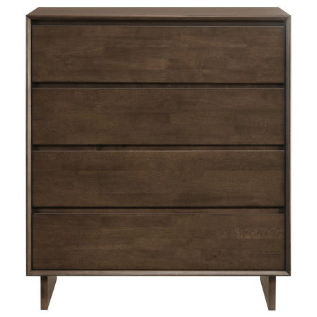 Glenwood 4-drawer Chest of Drawers Warm Brown - Home Elegance USA