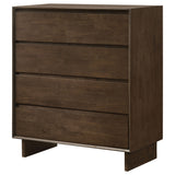 Glenwood 4-drawer Chest of Drawers Warm Brown - Home Elegance USA