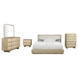 Kailani 5-piece Eastern King Bedroom Set Beige Oak