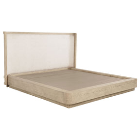 Kailani 49-inch Eastern King Wingback Bed Beige Oak