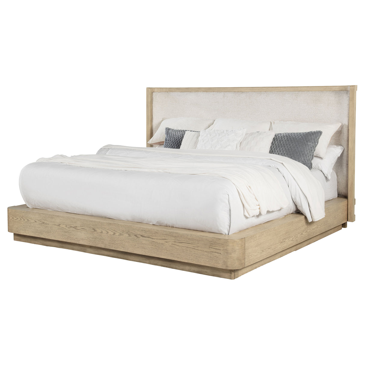 Kailani 49-inch Queen Wingback Bed Beige Oak