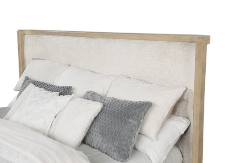 Kailani 49-inch Queen Wingback Bed Beige Oak