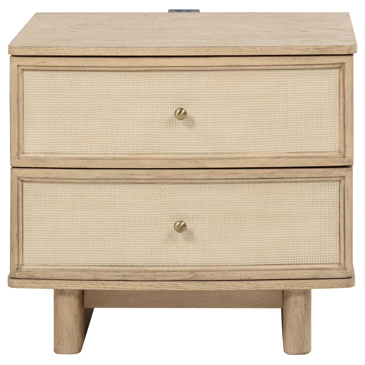Kailani 2-drawer Nightstand Bedside Table Beige Oak - Home Elegance USA
