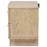 Kailani 2-drawer Nightstand Bedside Table Beige Oak - Home Elegance USA
