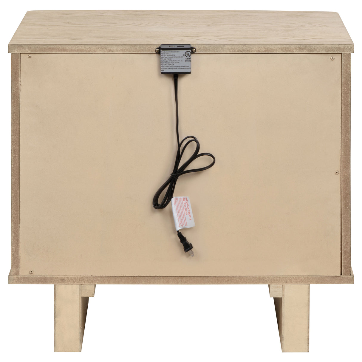 Kailani 2-drawer Nightstand Bedside Table Beige Oak - Home Elegance USA