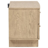 Kailani 2-drawer Nightstand Bedside Table Beige Oak - Home Elegance USA