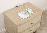 Kailani 2-drawer Nightstand Bedside Table Beige Oak - Home Elegance USA