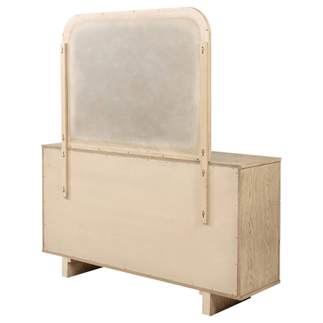Kailani 9-drawer Dresser and Mirror Beige Oak - Home Elegance USA