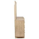 Kailani 9-drawer Dresser and Mirror Beige Oak - Home Elegance USA