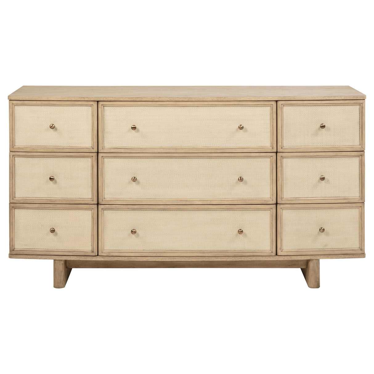 Kailani 9-drawer Dresser Cabinet Beige Oak - Home Elegance USA