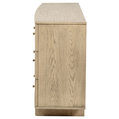 Kailani 9-drawer Dresser Cabinet Beige Oak - Home Elegance USA
