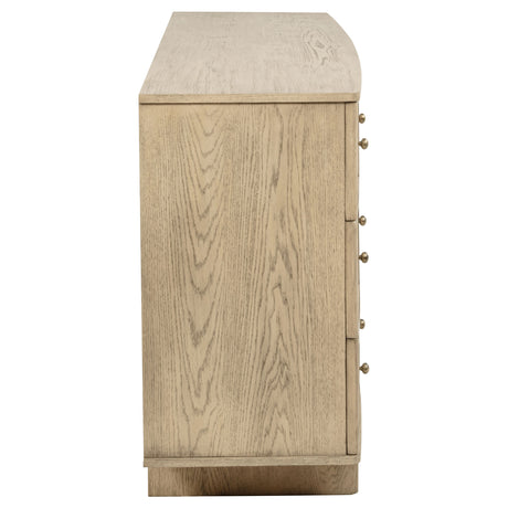 Kailani 9-drawer Dresser Cabinet Beige Oak - Home Elegance USA