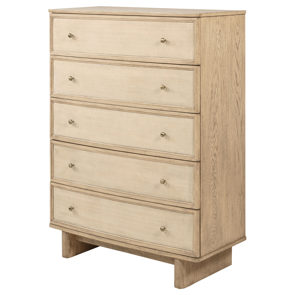 Kailani 5-drawer Bedroom Chest of Drawers Beige Oak - Home Elegance USA
