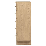 Kailani 5-drawer Bedroom Chest of Drawers Beige Oak - Home Elegance USA