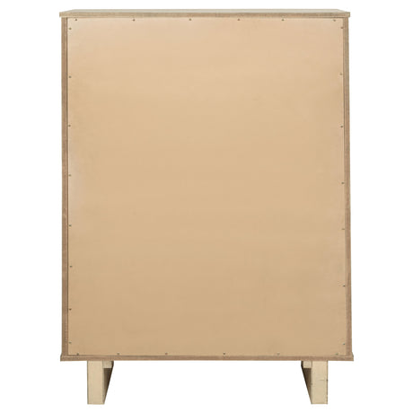 Kailani 5-drawer Bedroom Chest of Drawers Beige Oak - Home Elegance USA