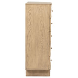 Kailani 5-drawer Bedroom Chest of Drawers Beige Oak - Home Elegance USA