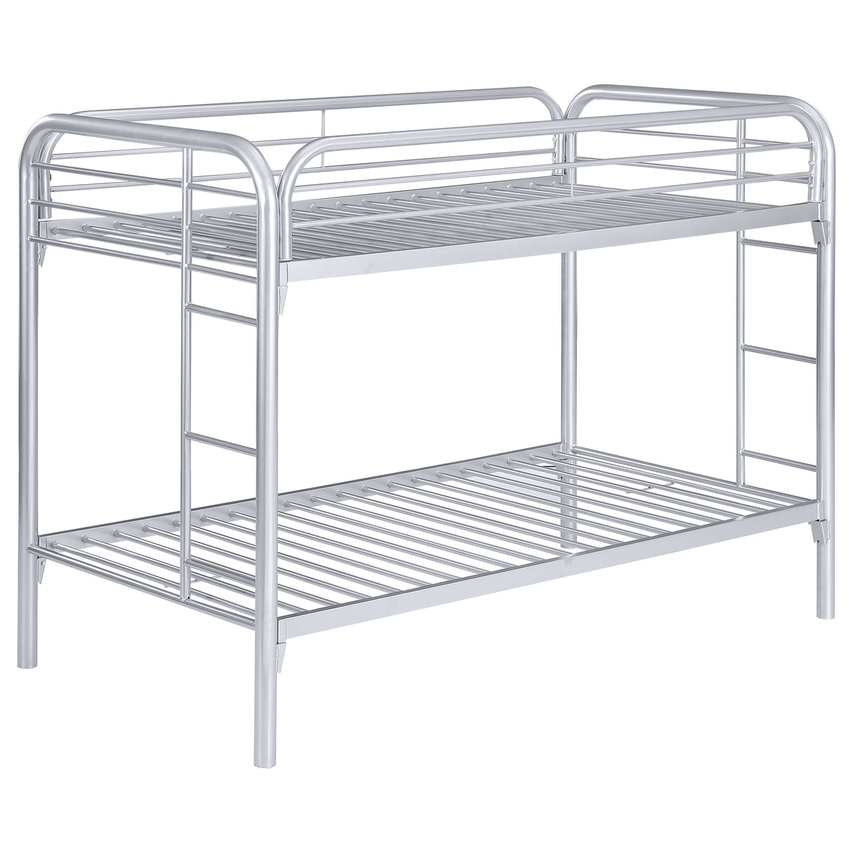 Twin / Twin Bunk Bed - Morgan Twin Over Twin Bunk Bed Silver