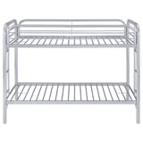 Twin / Twin Bunk Bed - Morgan Twin Over Twin Bunk Bed Silver