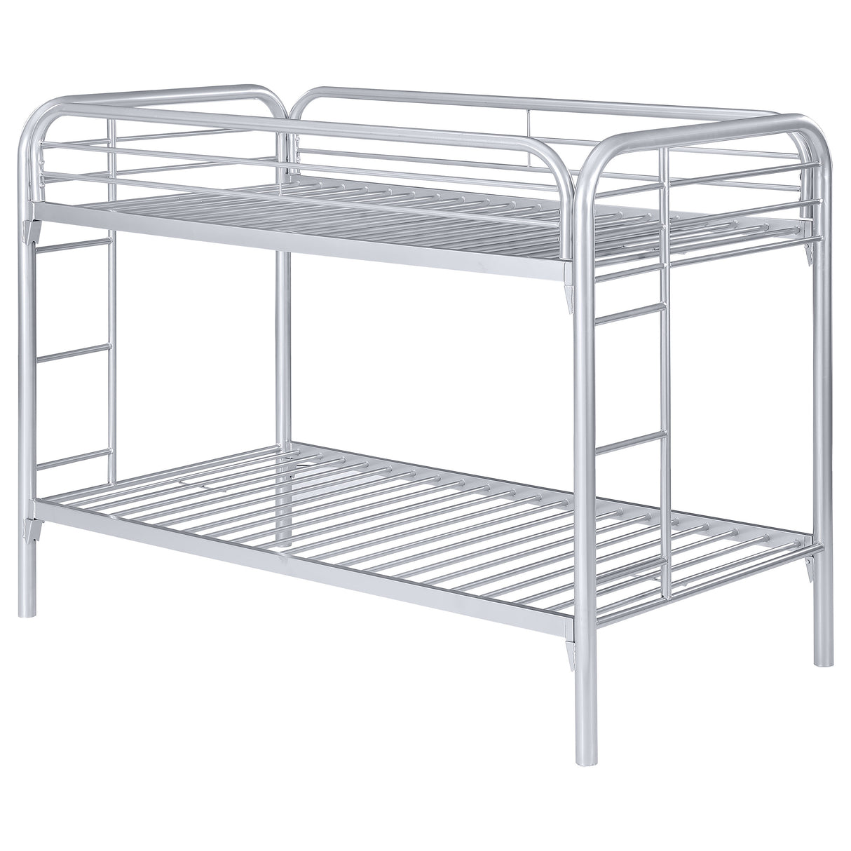 Twin / Twin Bunk Bed - Morgan Twin Over Twin Bunk Bed Silver