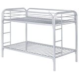 Twin / Twin Bunk Bed - Morgan Twin Over Twin Bunk Bed Silver
