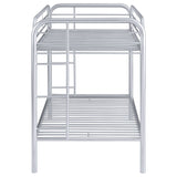 Twin / Twin Bunk Bed - Morgan Twin Over Twin Bunk Bed Silver