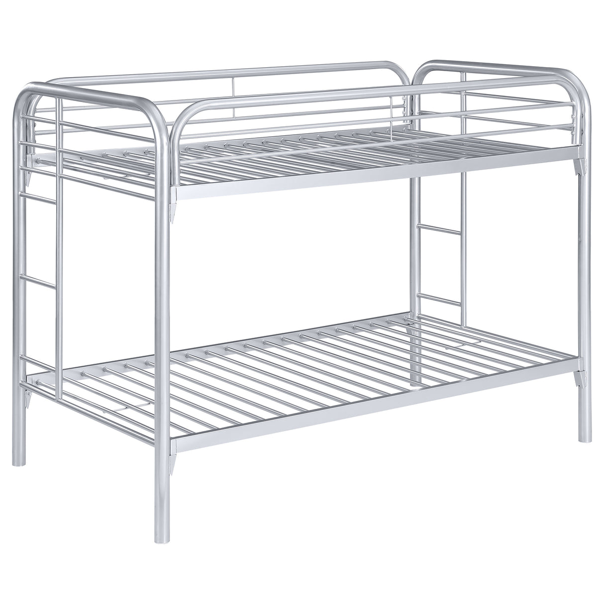 Twin / Twin Bunk Bed - Morgan Twin Over Twin Bunk Bed Silver