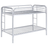 Twin / Twin Bunk Bed - Morgan Twin Over Twin Bunk Bed Silver