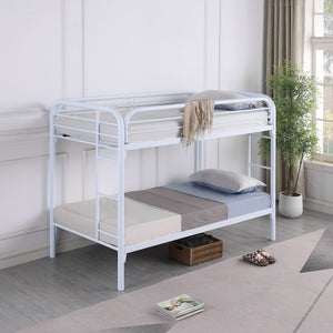 Twin / Twin Bunk Bed - Morgan Twin Over Twin Bunk Bed White