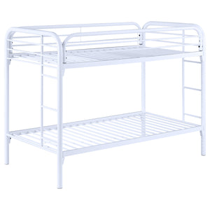 Twin / Twin Bunk Bed - Morgan Twin Over Twin Bunk Bed White