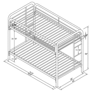 Twin / Twin Bunk Bed - Morgan Twin Over Twin Bunk Bed White