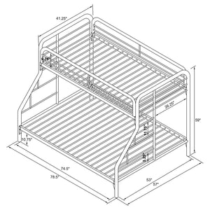 Twin / Full Bunk Bed - Morgan Twin Over Full Bunk Bed Black