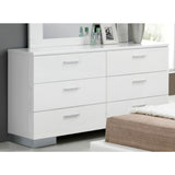 Acme - Lorimar Dresser 22635 White & Chrome Leg Finish