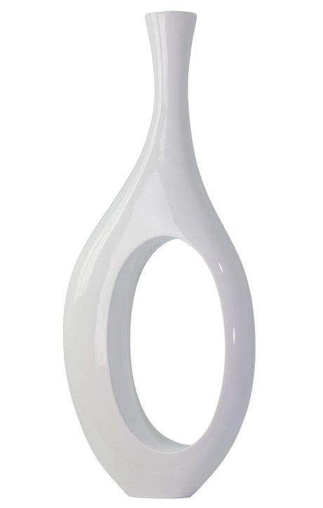 Trombone Vase // Small White  | Finesse - sold by Home Elegance USA