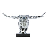 Large Saluting Man Resin Sculpture // Chrome  | Finesse