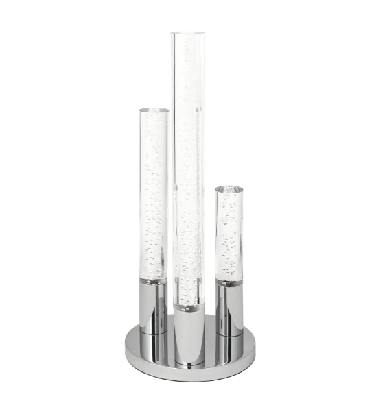 Acrylic Cylinders with Touch Switch Table Lamp // 3 Light  | Finesse - Home Elegance USA