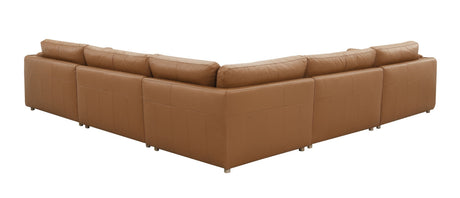 Brighton Top Grain Leather 5 Pieces Modular Sectional - sold by Home Elegance USA