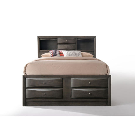 Acme - Ireland Queen Bed W/Storage 22700Q Gray Oak Finish