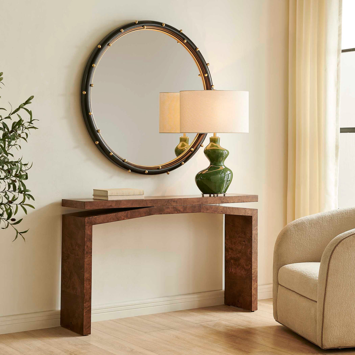 Naoko Burl Wood Console Table Woodtone - Dark Brown by Uttermost - View 4