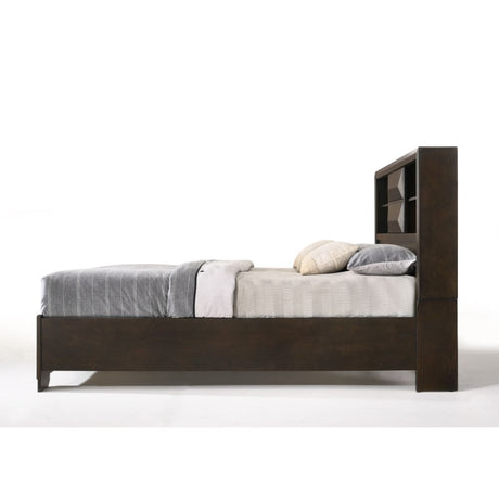 Acme - Merveille EK Bed W/Storage 22867EK Espresso Finish