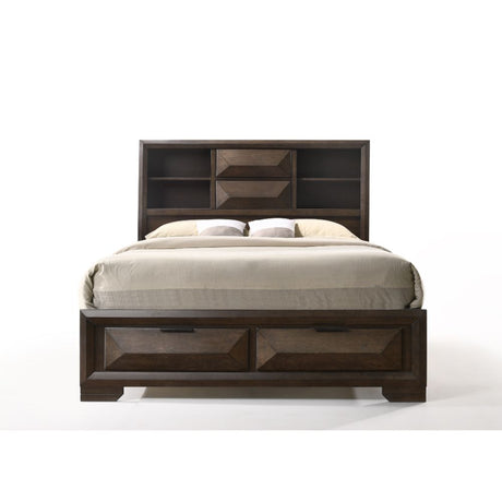 Acme - Merveille Queen Bed W/Storage 22870Q Espresso Finish