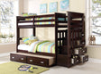 Allentown Espresso Finish Twin/Twin Bunk Bed W/Trundle & Storage - sold by Home Elegance USA