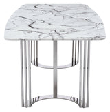 131 Silver Marble 8 Piece Dining Room Set W - 1Ext In Silver - 131Diningtabless - 8Set | ESF - 131DININGTABLESS - 8SET - Home Elegance USA - 15