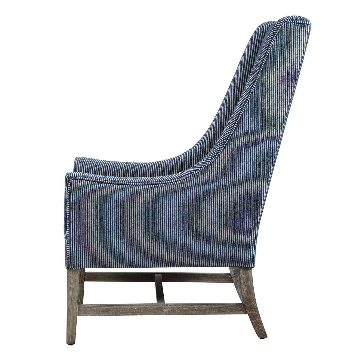 Galiot Wingback Accent Chair - Blue / White by Uttermost - View 5